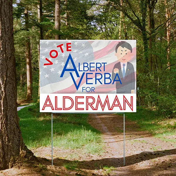 Local Political - Alderman American Flag - YardSigns.com