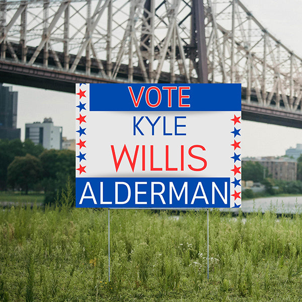 Local Political - Alderman Stars on the side - YardSigns.com