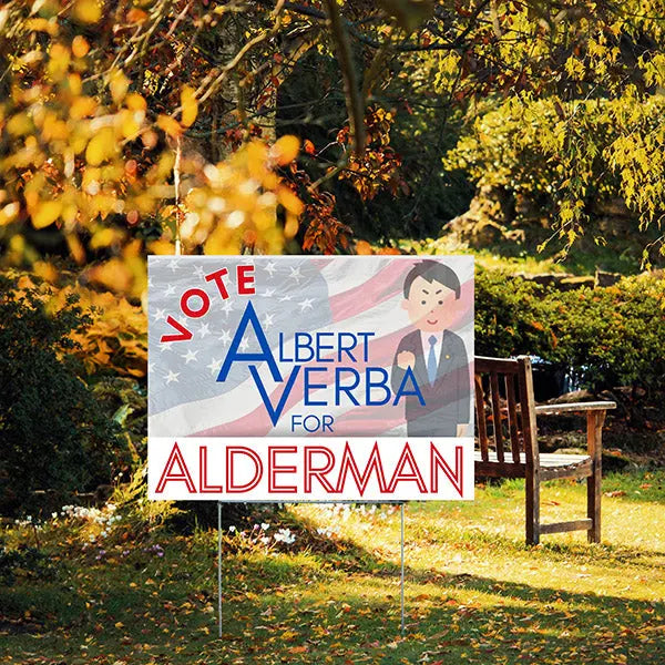 Local Political - Alderman American Flag - YardSigns.com