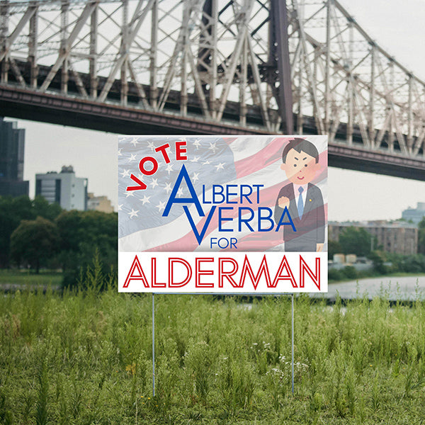 Local Political - Alderman American Flag - YardSigns.com