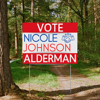 Local Political - Alderman Handshake - YardSigns.com
