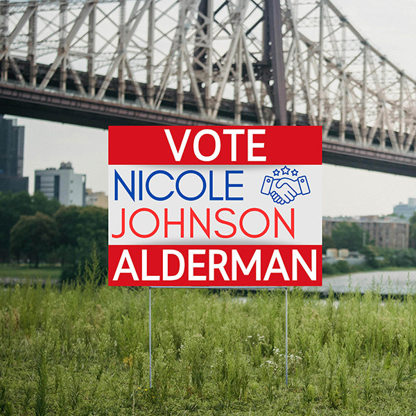 Local Political - Alderman Handshake - YardSigns.com
