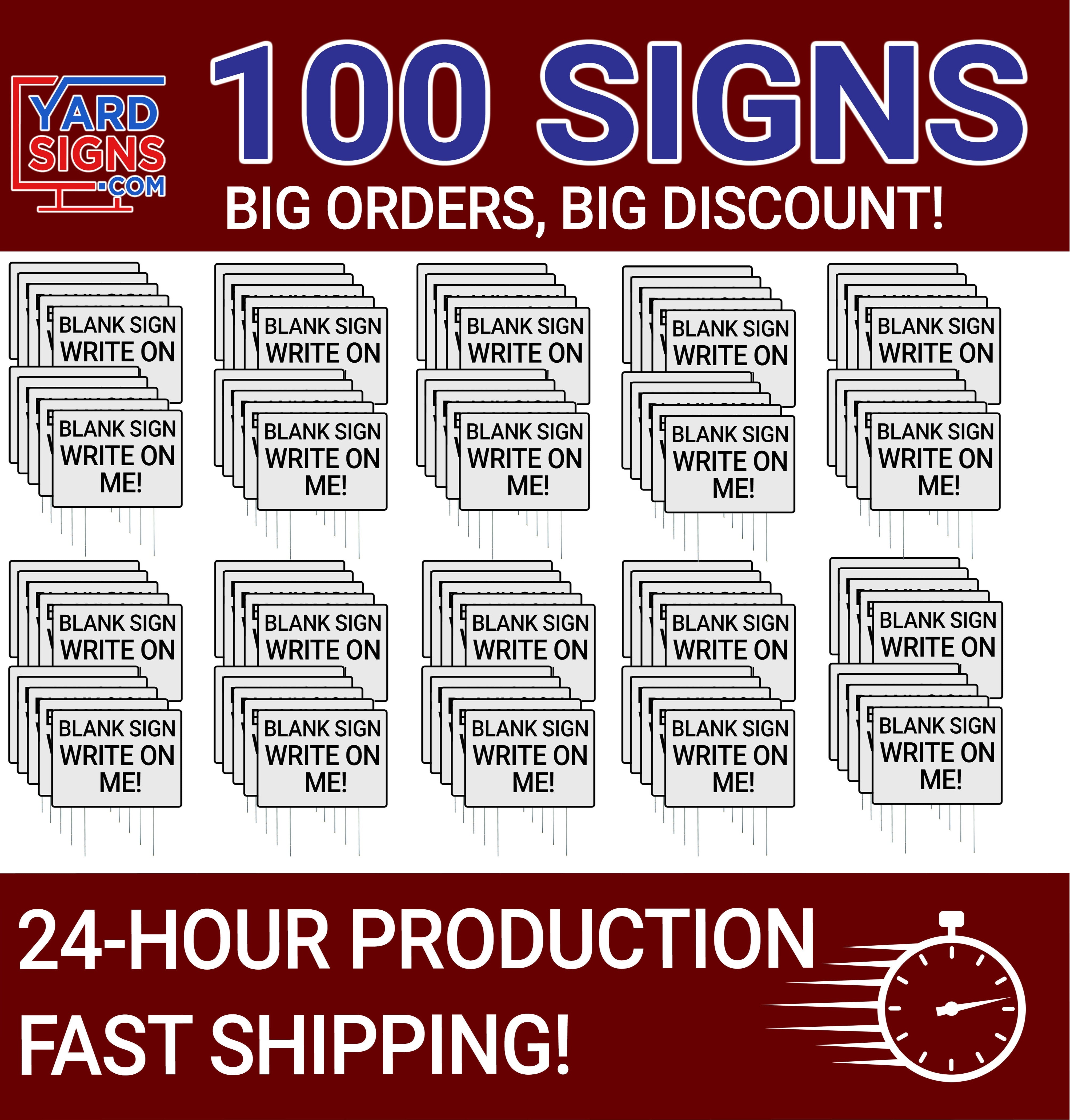 Blank Signs - 100 Signs