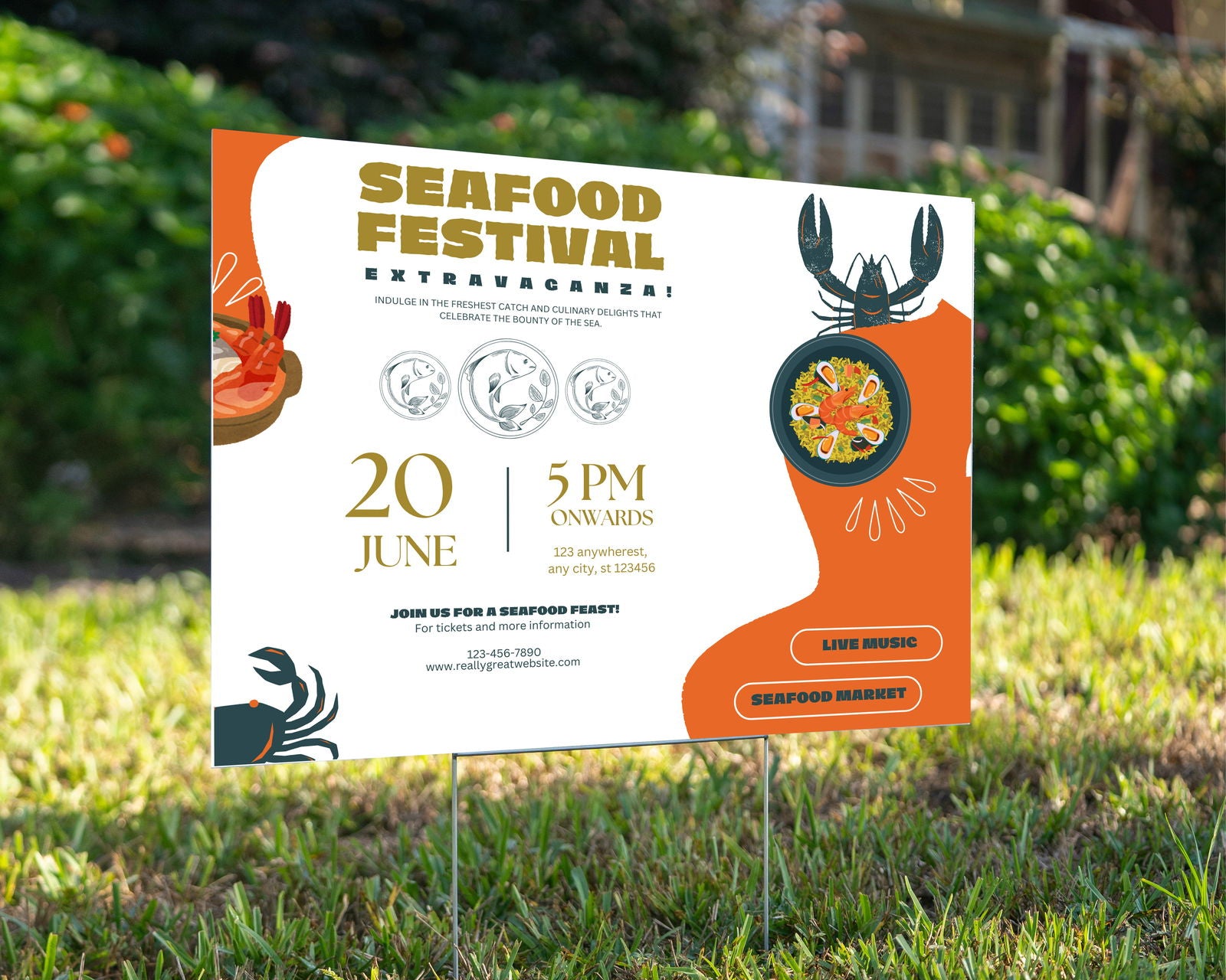 Seafood Festival - YardSign - YardSigns.com