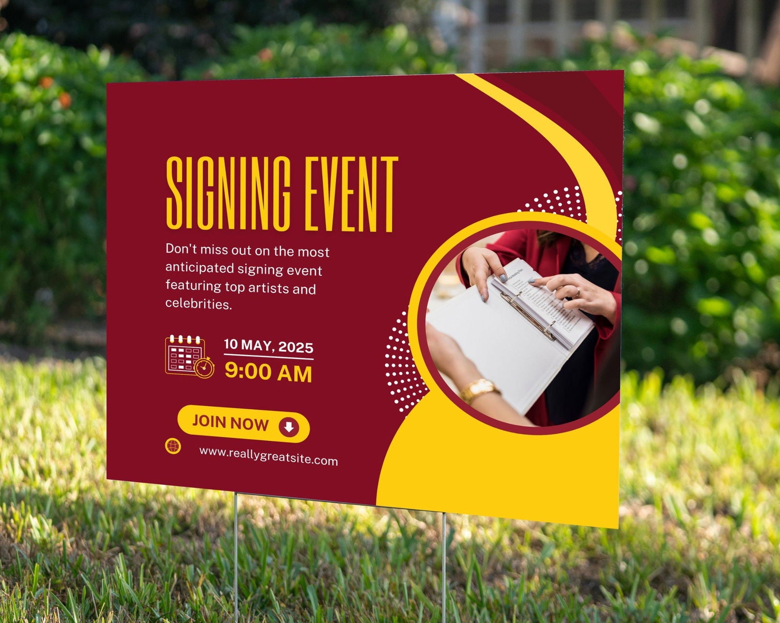 Signing Event - YardSign - YardSigns.com