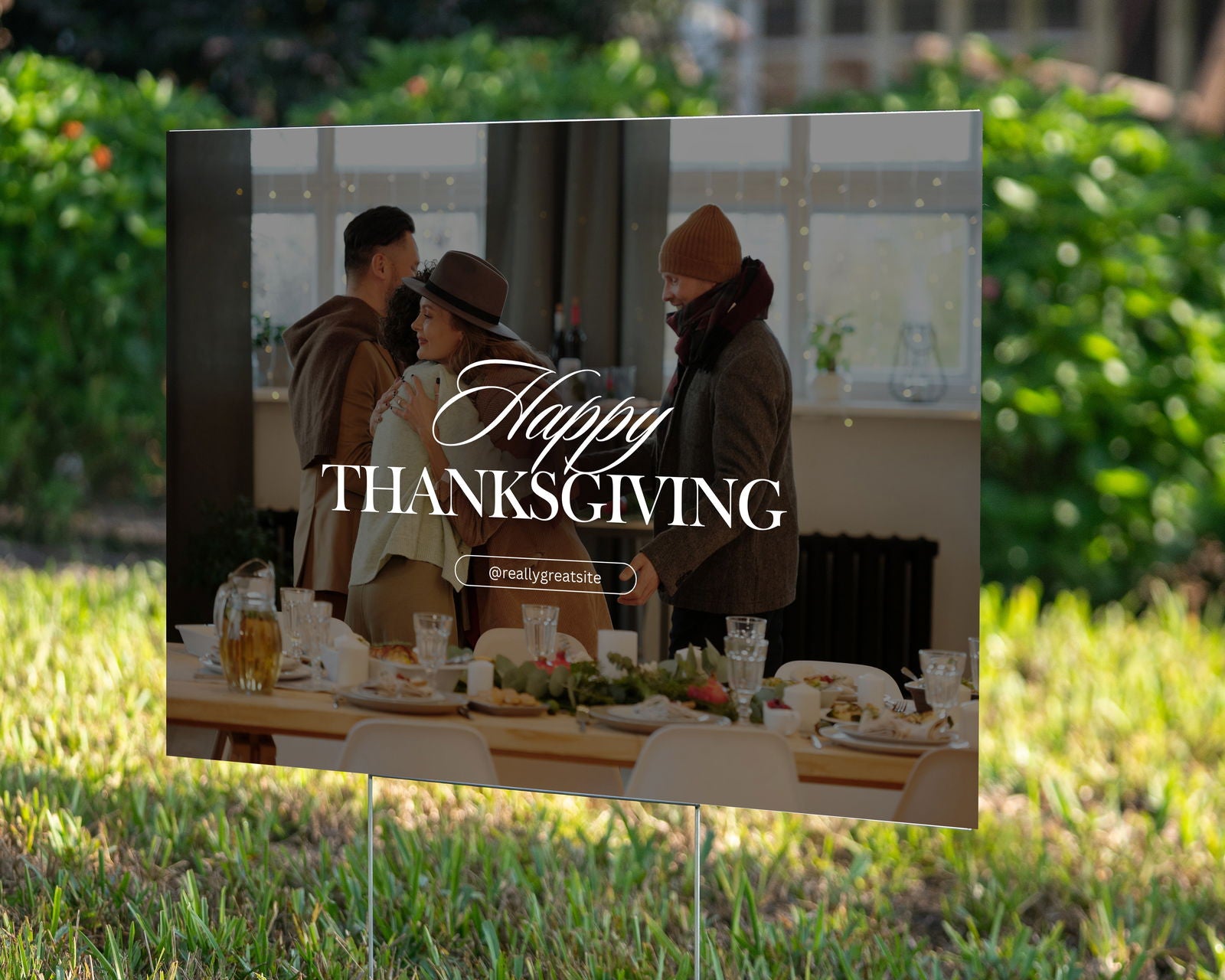 Thanksgiving Party 2 - YardSign - YardSigns.com