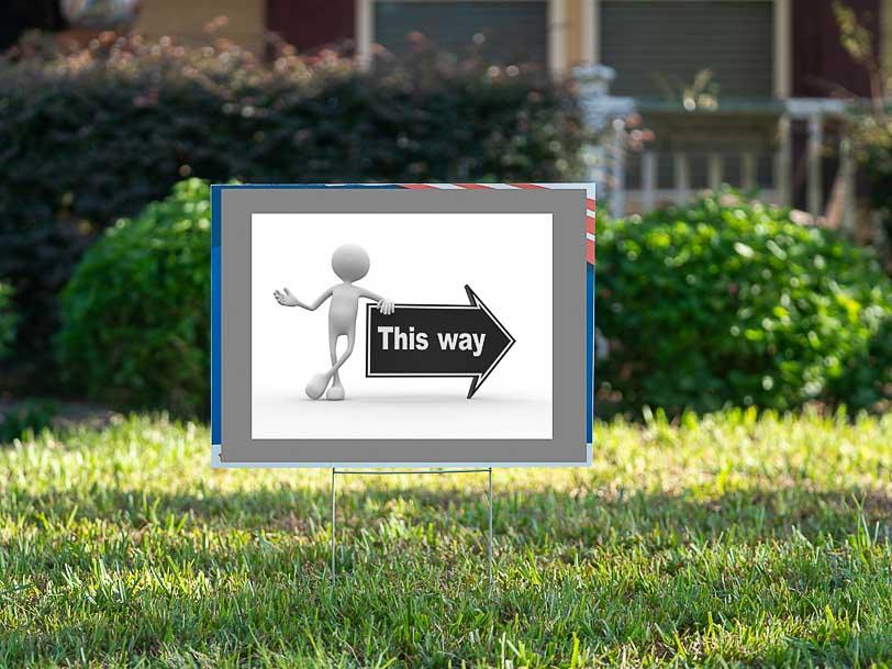 Yardsigns - Directional Sign 1 - YardSign - YardSigns.com