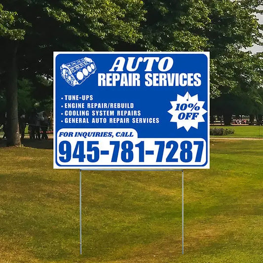 Express Auto Service Building Sign Auto Repair Yard Sign, Auto Repair | Yardsigns.com – YardSigns.com