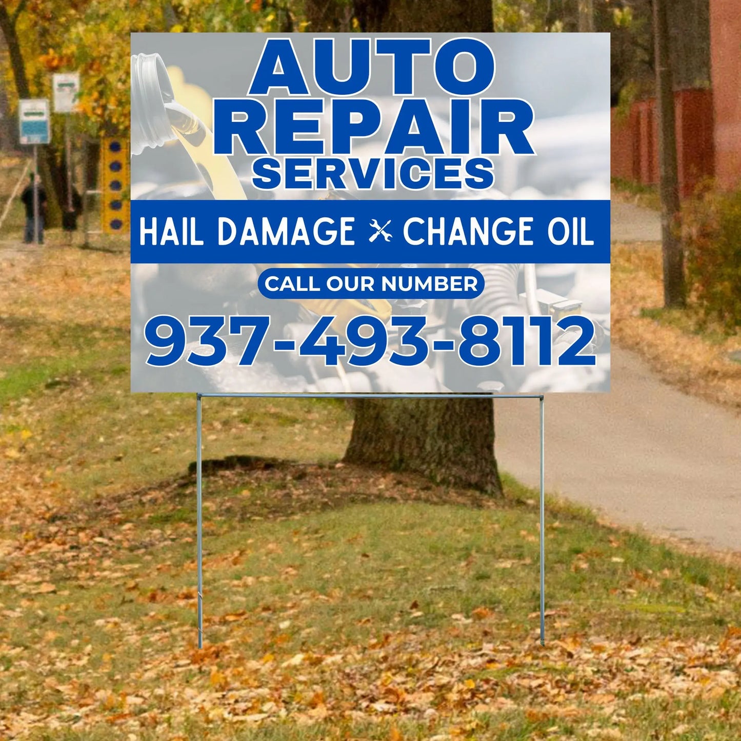 Auto Repair - Hail Damage with Auto Body Repair YardSigns.com
