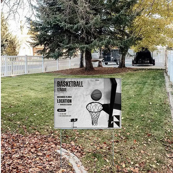 Basketball - League Announcements YardSigns.com