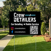 Auto Detailing Services - Car Detailing - Mobile Service with QR Code - 50 Signs