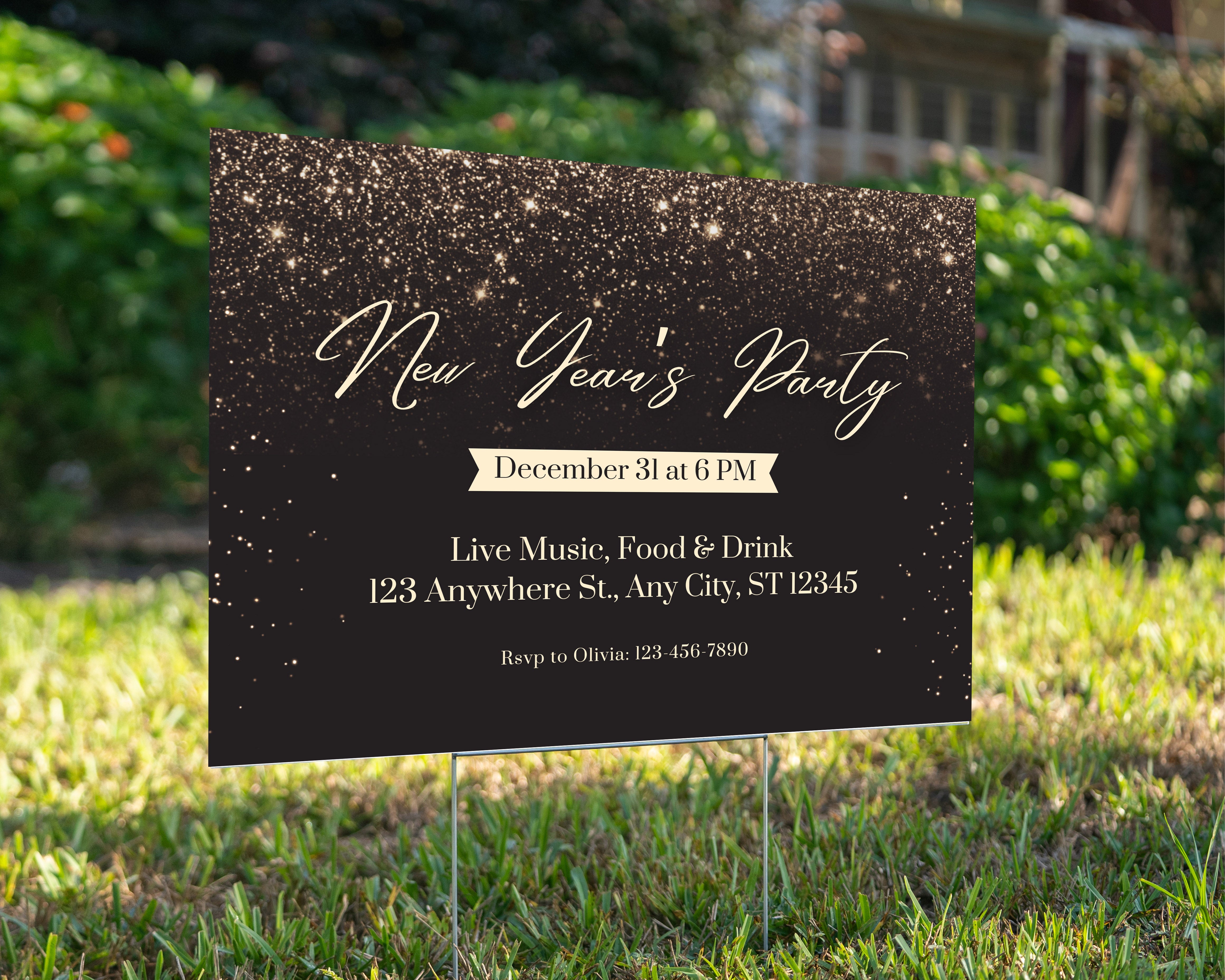 New Year's Party 1 - YardSign