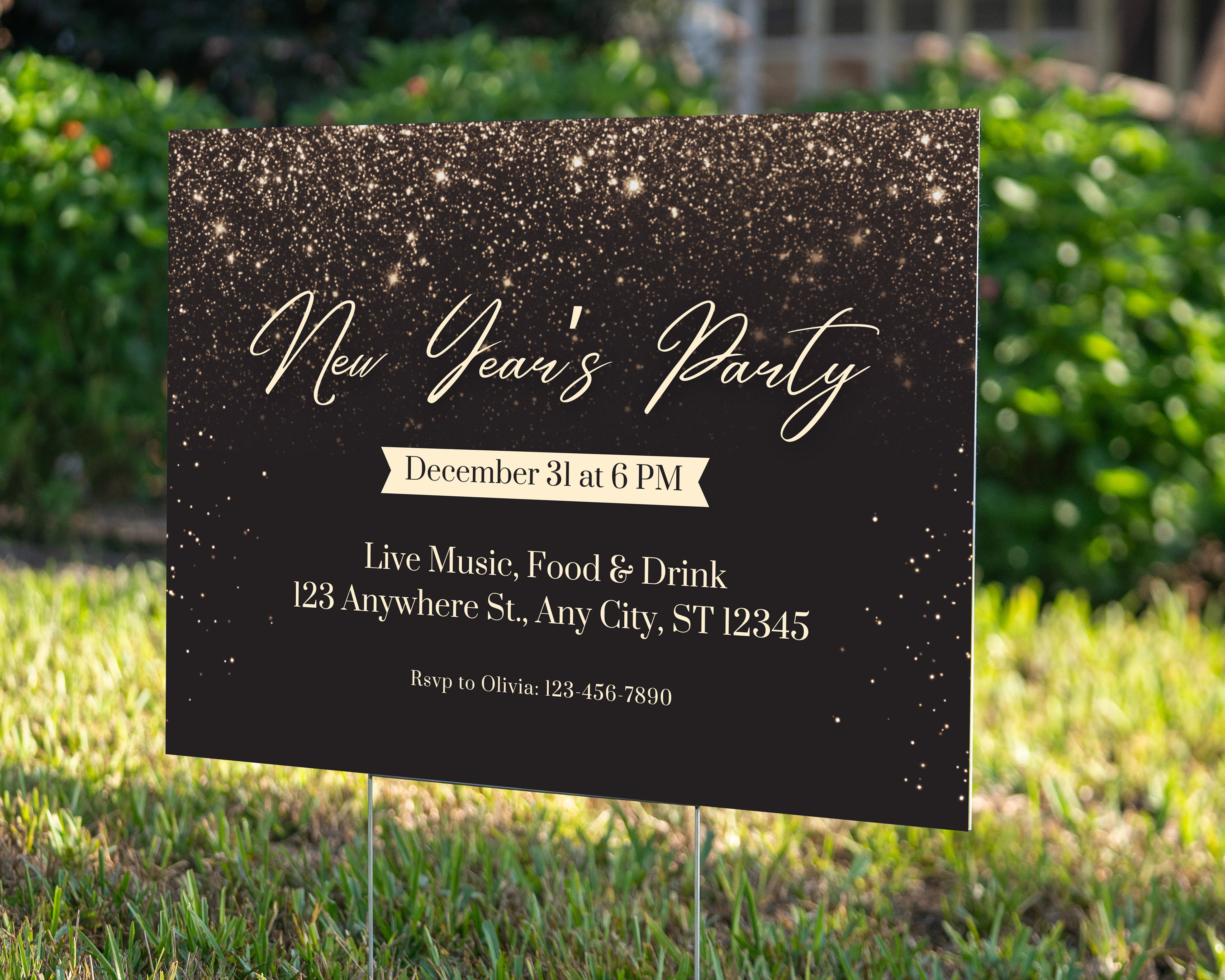 New Year's Party 1 - YardSign