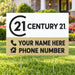 Real Estate - Century 21 - For Sale - White Gold Footer YardSigns.com