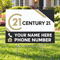 Real Estate - Century 21 - For Sale - Diagonal White YardSigns.com