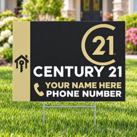 Real Estate - Century 21 - For Sale - Charcoal Sidebar YardSigns.com