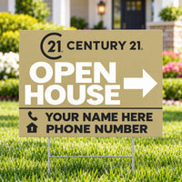 Real Estate - Century 21 - Open House - Arch YardSigns.com