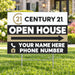 Real Estate - Century 21 - Open House - Stripe YardSigns.com
