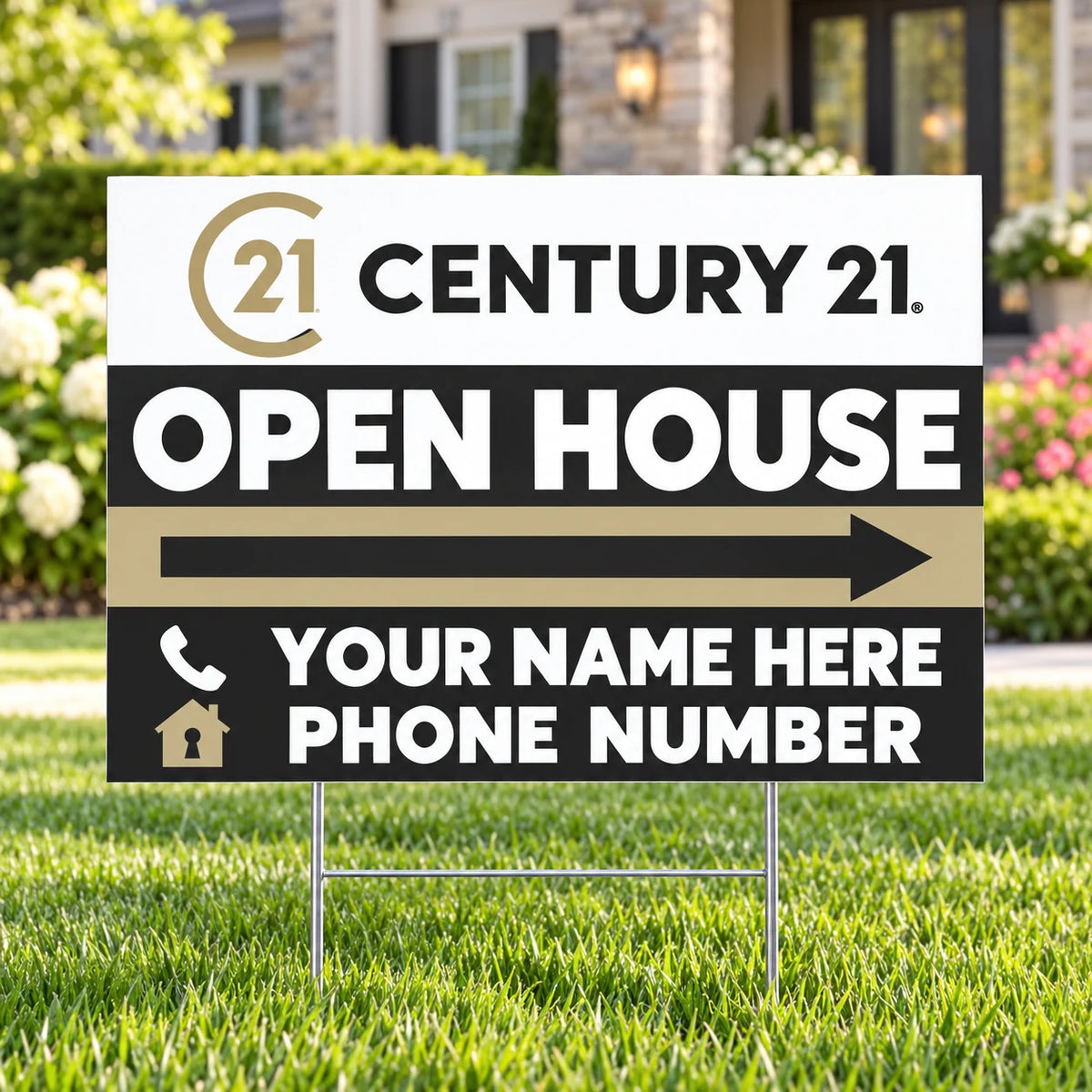 Real Estate - Century 21 - Open House - Stripe YardSigns.com