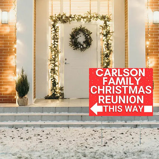 Christmas - Reunion - To the Left YardSigns.com