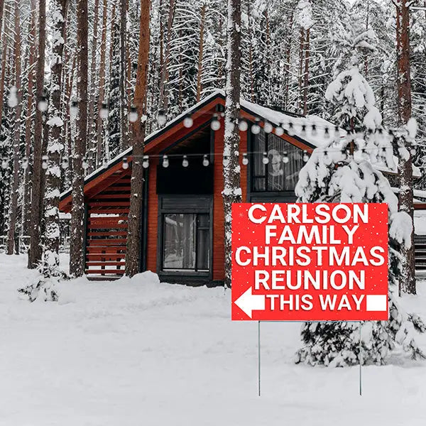 Christmas - Reunion - To the Left YardSigns.com