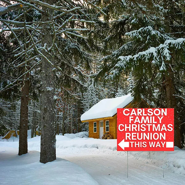 Christmas - Reunion - To the Left YardSigns.com