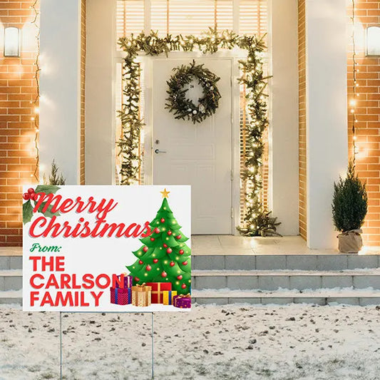 Christmas - Greeting - From Family YardSigns.com