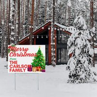 Christmas - Greeting - From Family YardSigns.com