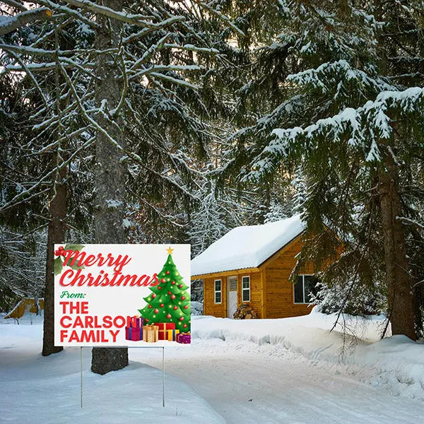 Christmas - Greeting - From Family YardSigns.com