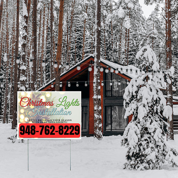 Holiday Signs - Christmas Lights - Let Us Brighten Your Season with Beautiful Lights! - YardSigns.com