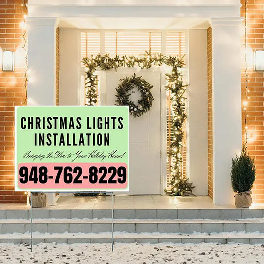 Holiday Signs - Christmas Lights - Bringing the Glow to Your Holiday Home! YardSigns.com