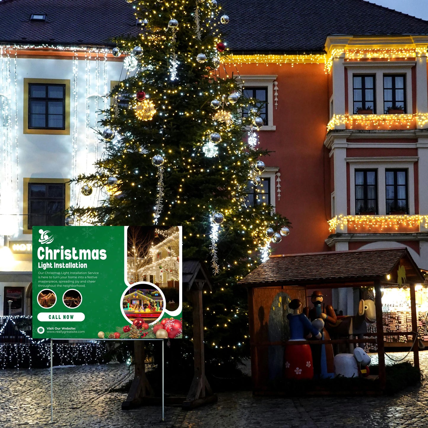 Holiday Signs - Christmas Lights - Installation YardSigns.com