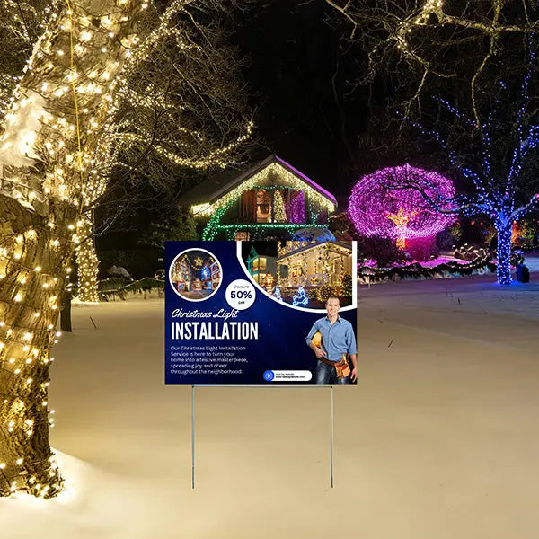 Holiday Signs - Christmas Lights - Lights Installation YardSigns.com