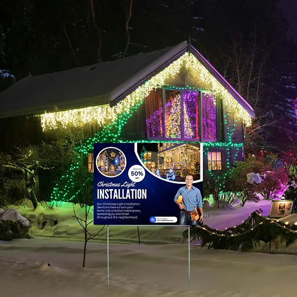 Holiday Signs - Christmas Lights - Lights Installation YardSigns.com