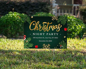 Christmas Party 1 - YardSign - YardSigns.com