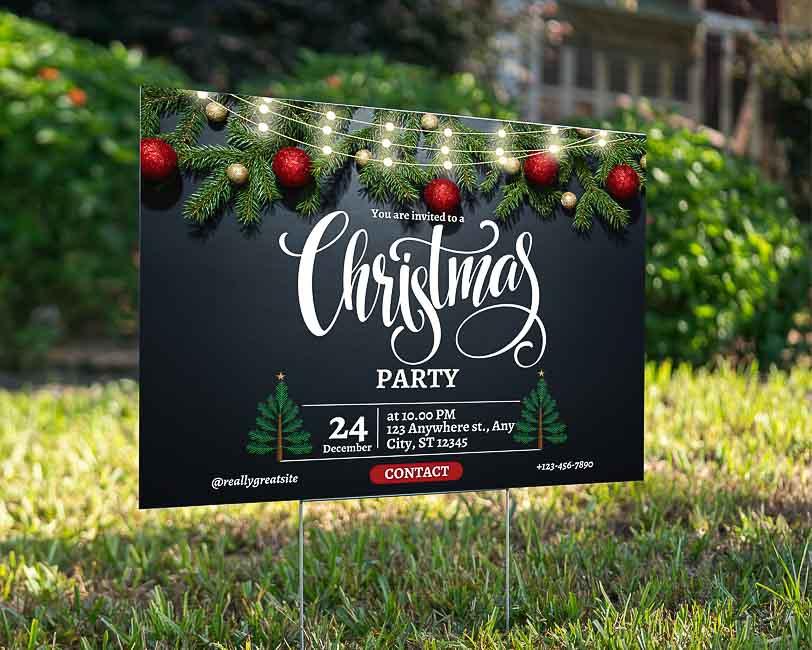 Christmas Party 2 - YardSign - YardSigns.com