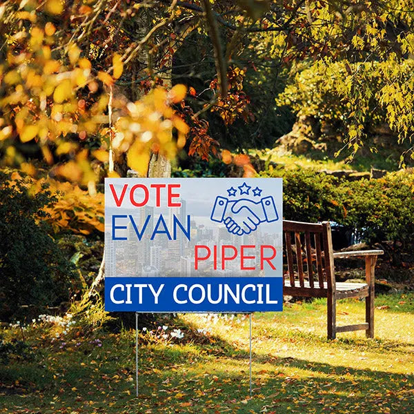 City Council - Hand Shake - YardSigns.com