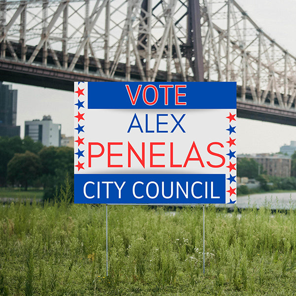 City Council - Stars on the side - YardSigns.com