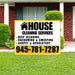 Cleaners/Maids Signs - House Cleaning Services - Deep Cleaning,  Vacuuming & Sweeping, Carpet & Upholstery - Plain Mustard Gold White Design YardSigns.com