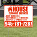 Cleaners/Maids Signs - House Cleaning Services - Deep Cleaning, Vacuuming & Sweeping, Carpet & Upholstery - Plain Chili Red White Design YardSigns.com