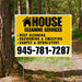Cleaners/Maids Signs - House Cleaning Services - Deep Cleaning, Vacuuming & Sweeping, Carpet & Upholstery - Plain White Mustard Gold Design YardSigns.com