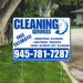 Cleaners/Maids Signs - Cleaning Services -  Industrial Cleaning, Janitorial Services, Move-In/Move-Out Cleaning with Free Estimate - Plain Blue White Design