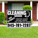 Cleaners/Maids Signs - Cleaning Services -  Industrial Cleaning, Janitorial Services, Move-In/Move-Out Cleaning with Free Estimate - Plain White Black Design YardSigns.com