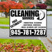 Cleaners/Maids Signs - Cleaning Services - Industrial Cleaning, Janitorial Services, Move-In/Move-Out Cleaning with Free Estimate - Plain Black White Design