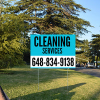 Cleaners/Maids Signs - Aqua Blue Sign