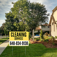 Cleaners/Maids Signs - Black Mustard Yellow