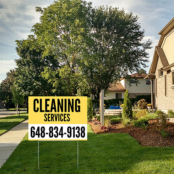 Cleaners/Maids Signs - Black Mustard Yellow