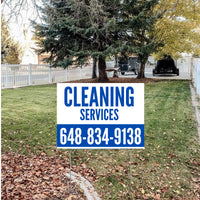 Cleaners/Maids Signs - Solid Blue White