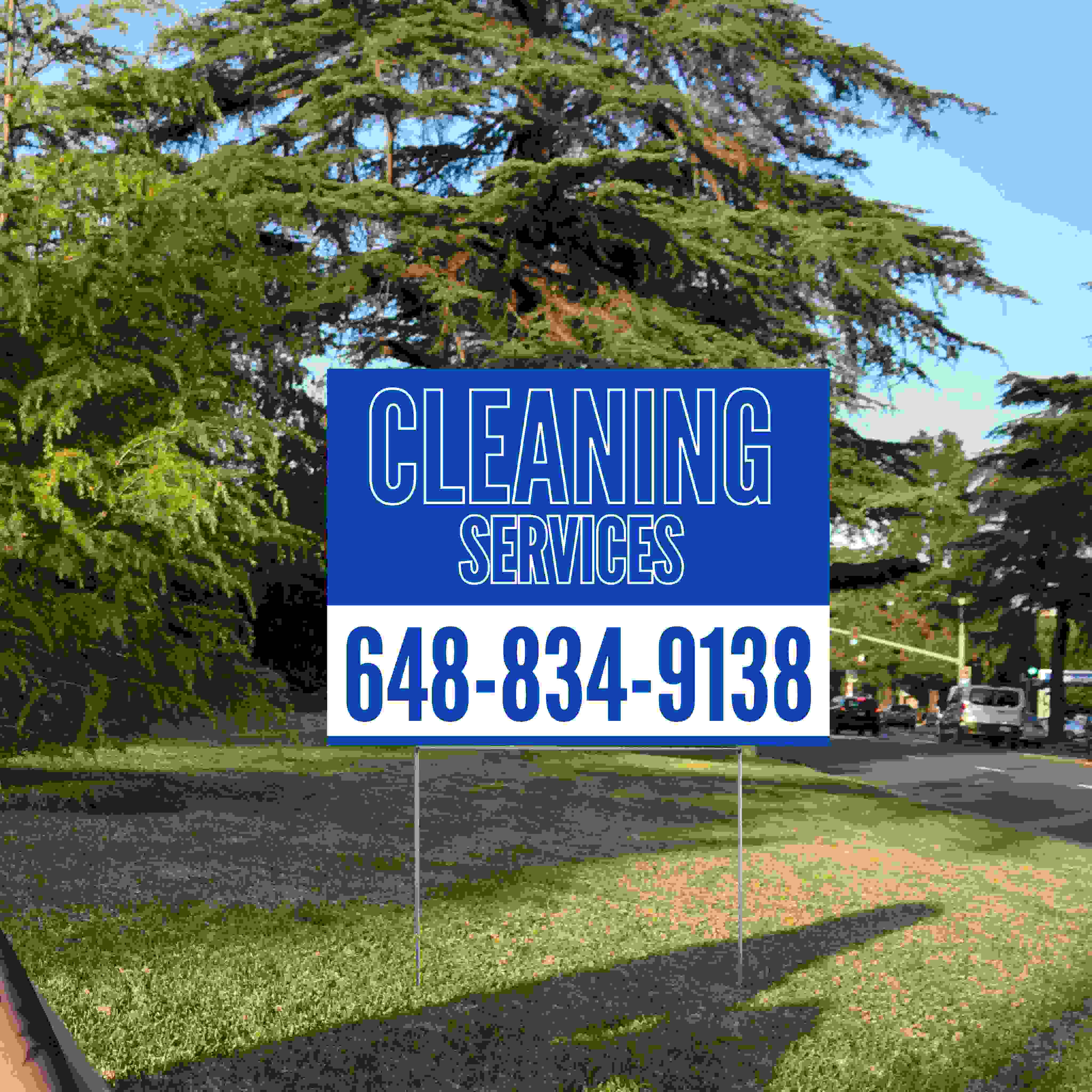 Cleaners/Maids Signs - Blue Outline Sign