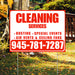 Cleaners/Maids Signs - Cleaning Services - Dusting, Special Events, Air Vents & Ceiling Fans - Plain Chili Red White Design